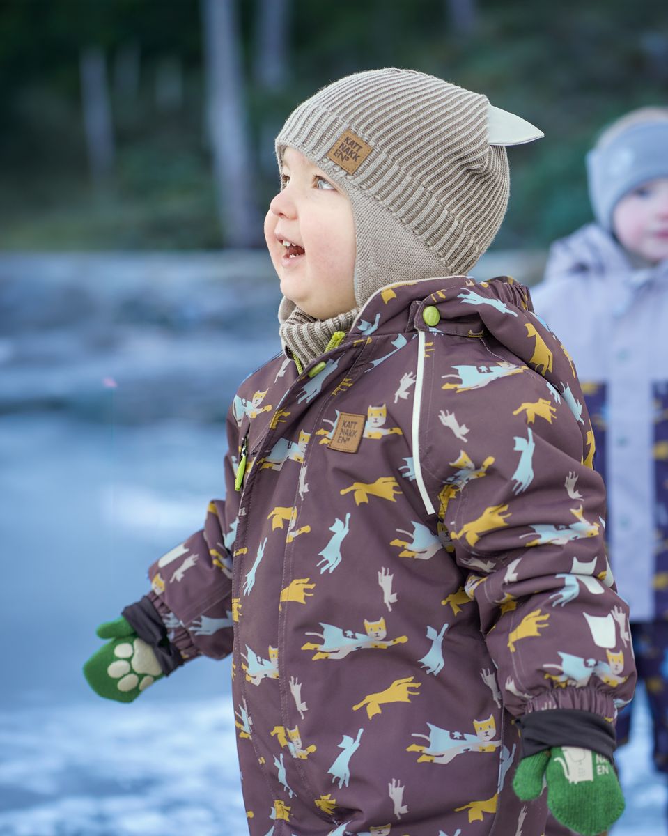 Kattnakken Snø Vinterdress Baby Jord