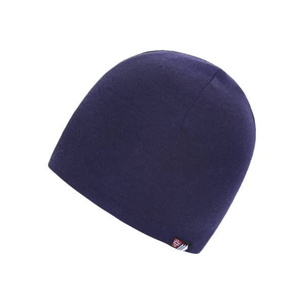 Mørk Blå Skogstad Aske merino ull lue