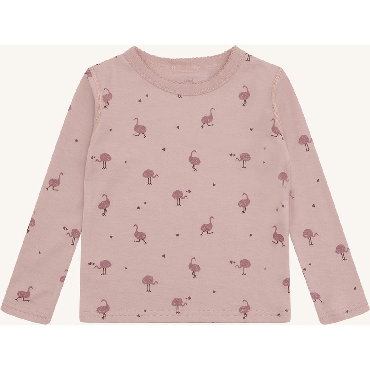 Hust and Claire Abba Ostrich Genser Ull/Bambus Adobe Rose