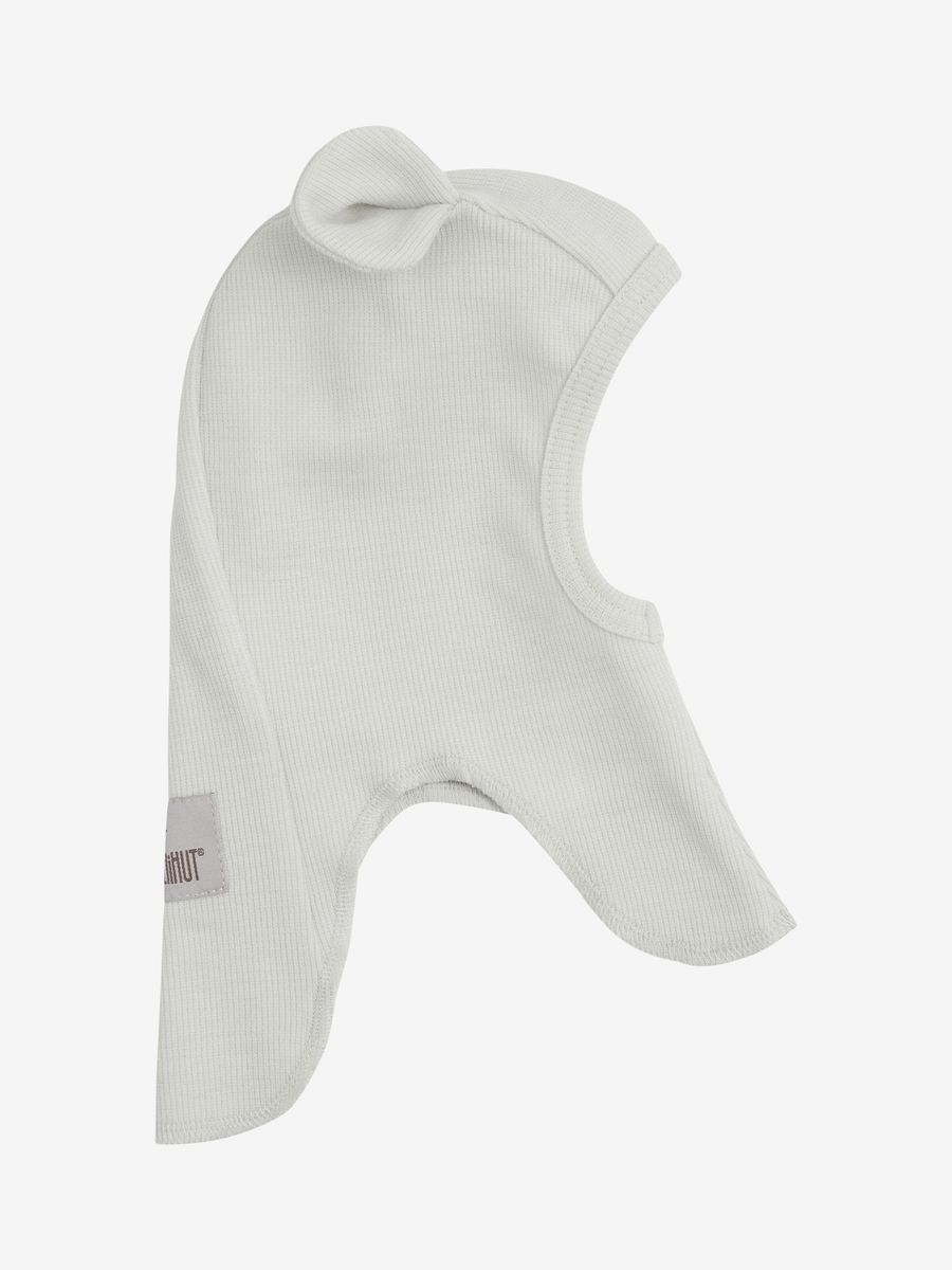 HUTTEliHUT Ribbestrikket Balaklava i Ull med Ører Tofu