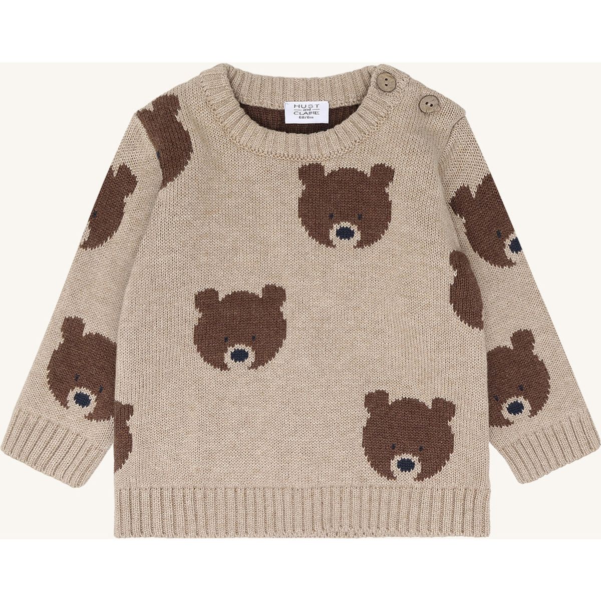Hust and Claire Pilou Bear Genser Beige Melange