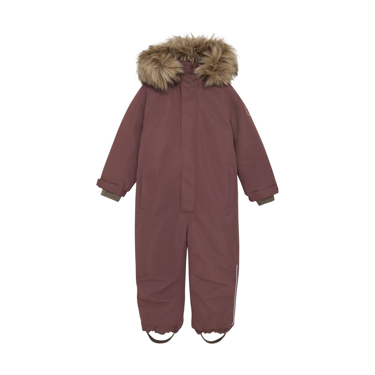 En Fant Vinterdress Med Fuskepels Rose Taupe