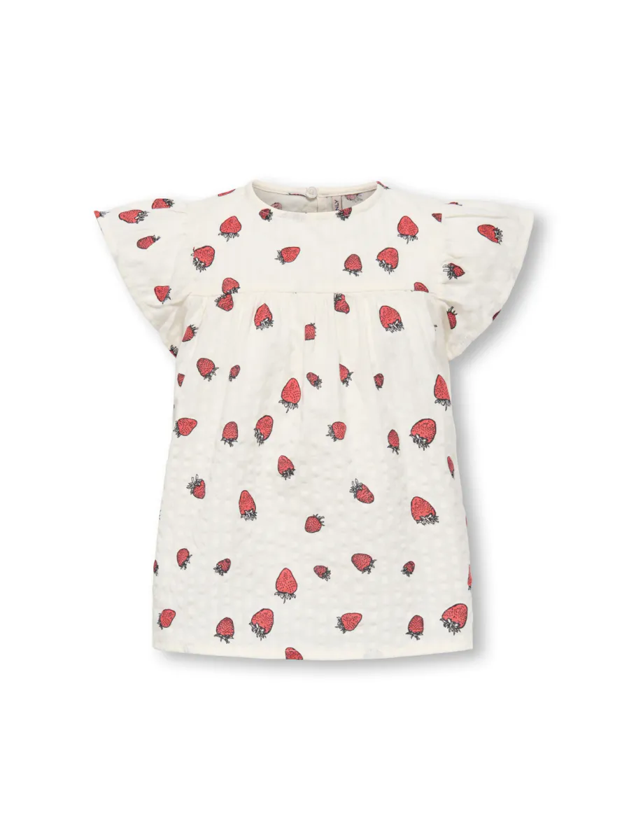 Only Kids Fina Bluse Volume Fit Tofu Strawberry