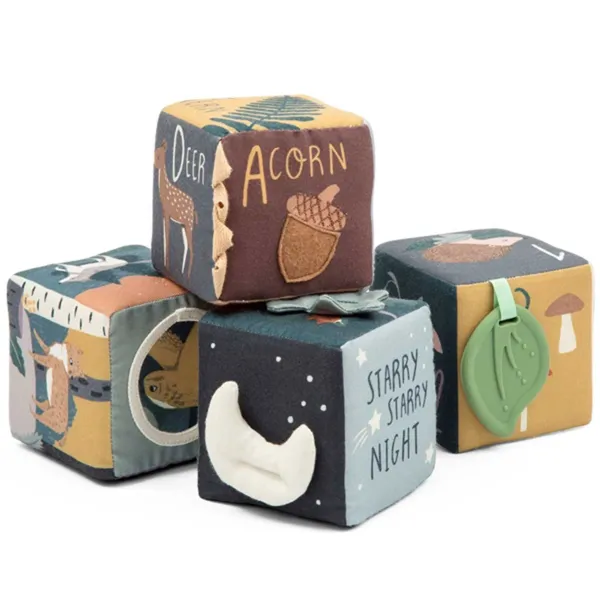 Sebra Myke Babyklosser – Nightfall | Aktivitetsklosser for Baby – 4 stk