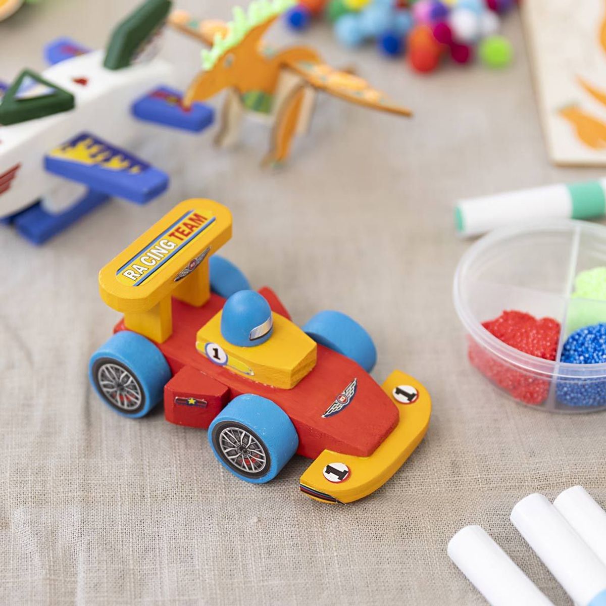 Mini DIY Kit Maling, Racerbil, colorful