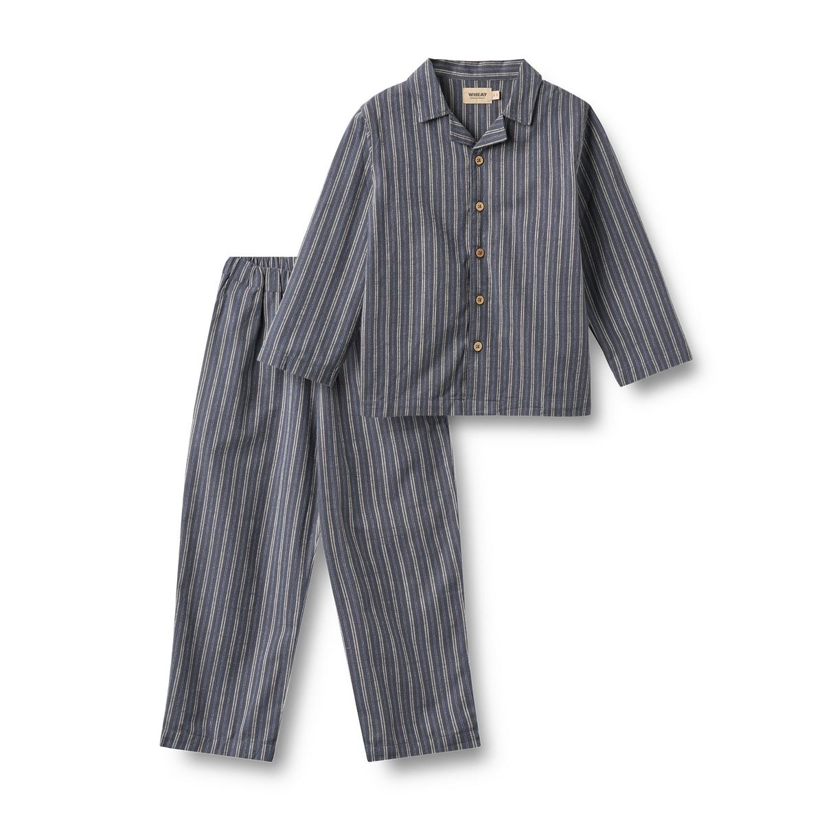 Wheat Madison Pysj Blue Holiday Stripe