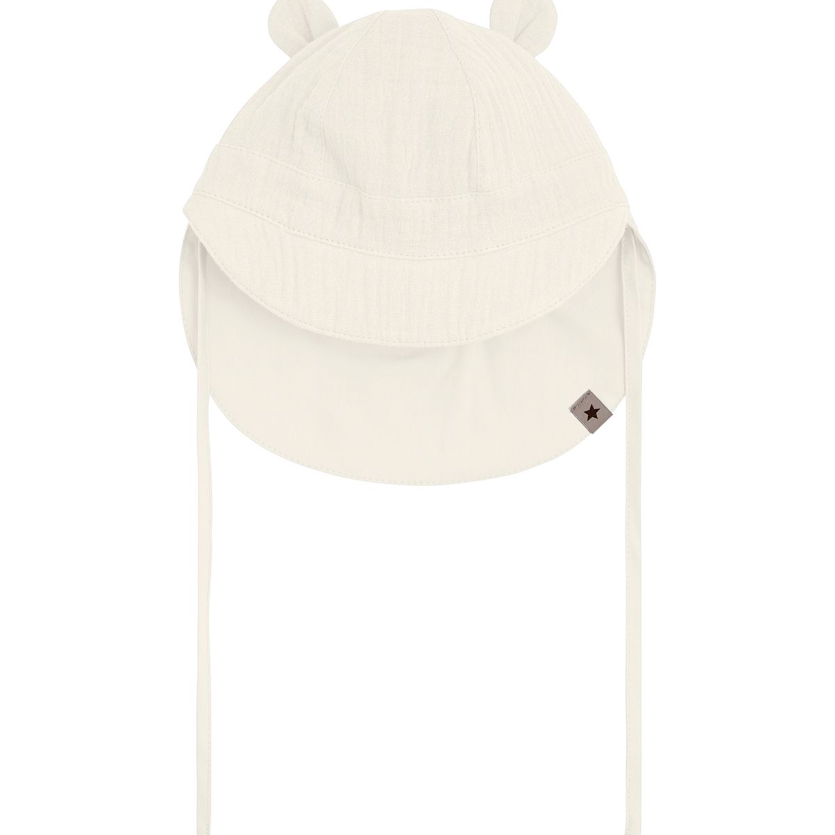 HUTTEliHUT Sommerhatt Med Ører Muslin Antique White