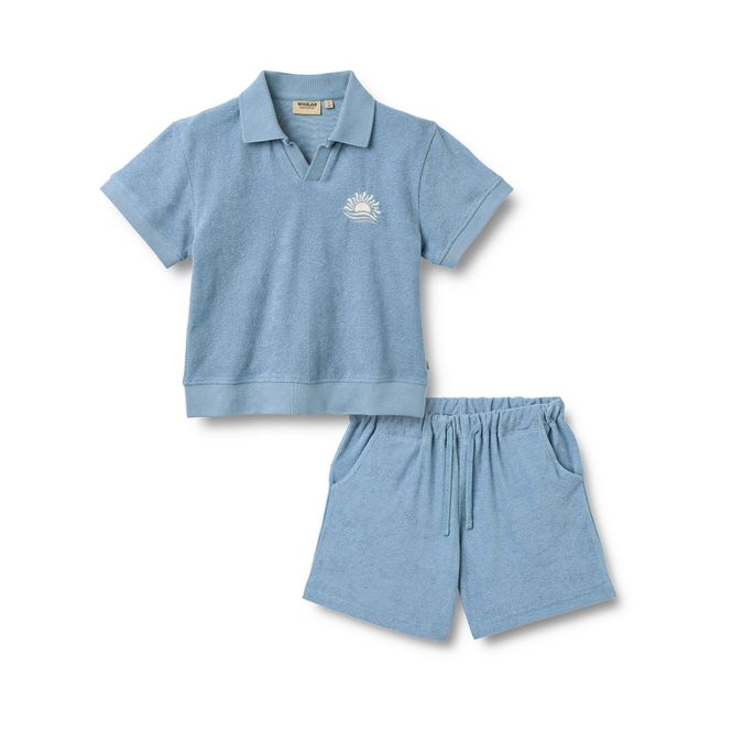 Hovedbilde Wheat Polo & Shorts Sett Marlo  Faded Denim