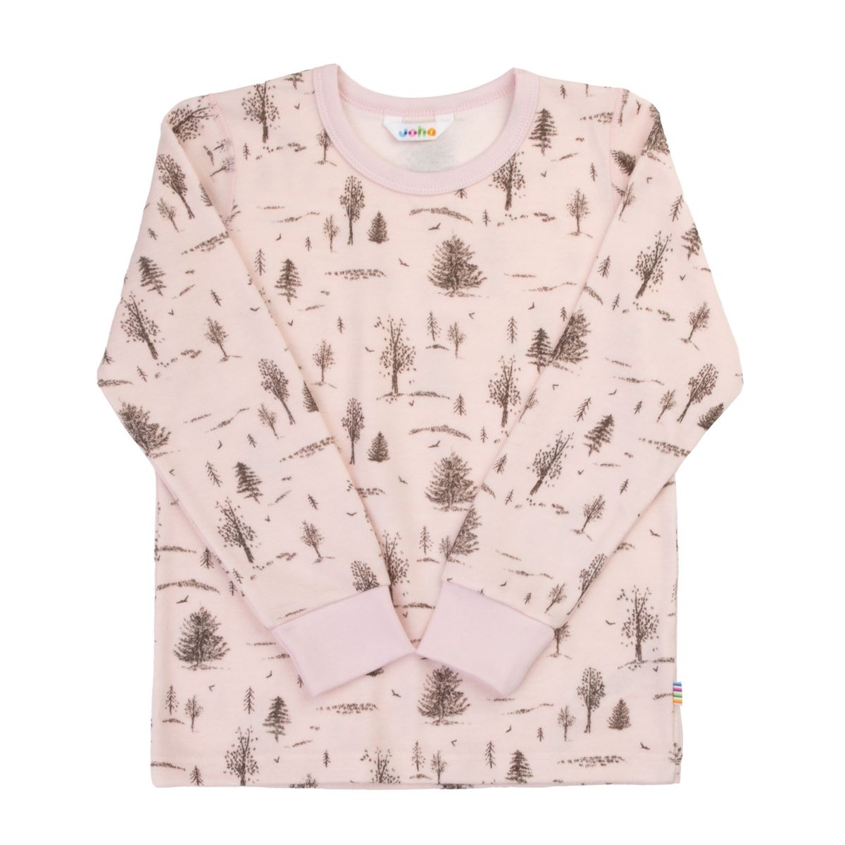 Joha Ull/Bambus Blouse w/long sleeves Forest Lyserød