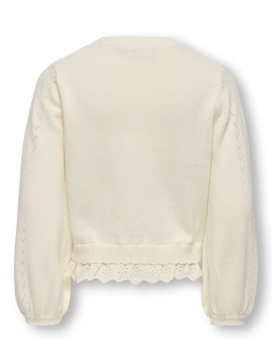Only Kids Luna Genser Loose Fit Tofu Dtm Lace