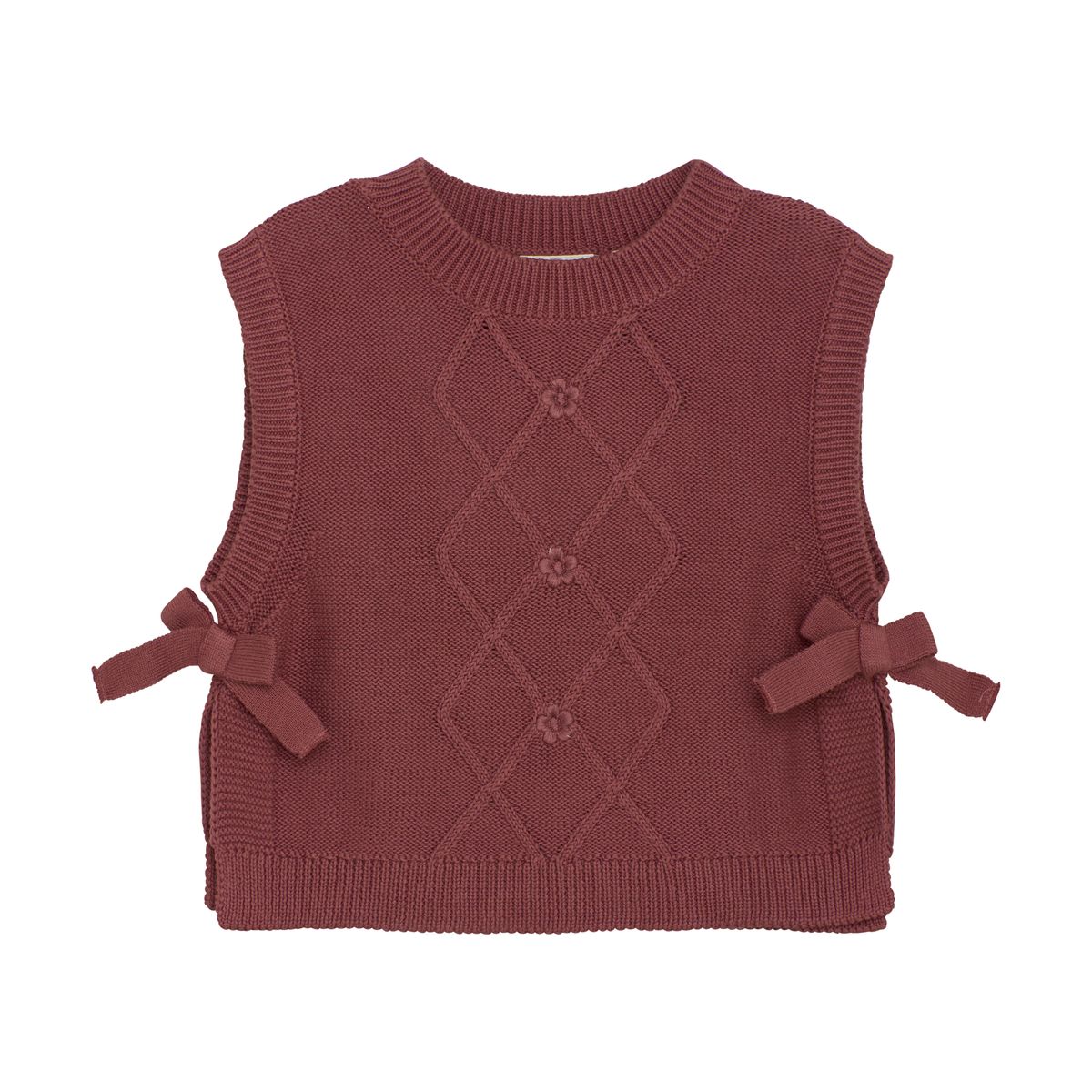 En Fant Strikket Vest Roan Rouge