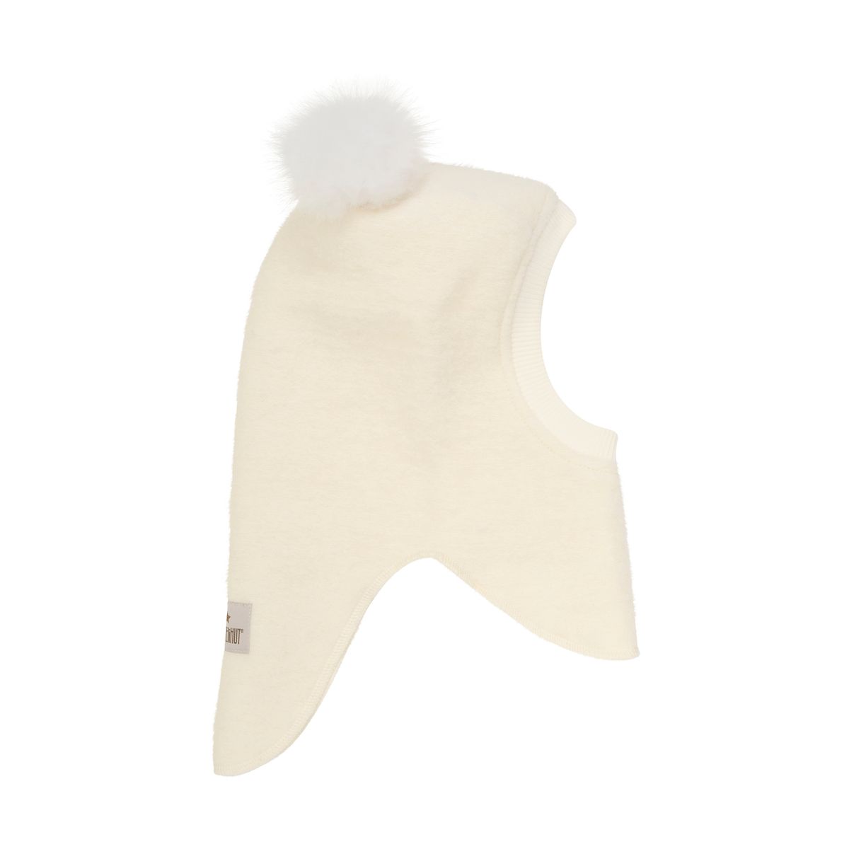 HUTTEliHUT Balaclava Ull Alpakka Pompoms Tofu