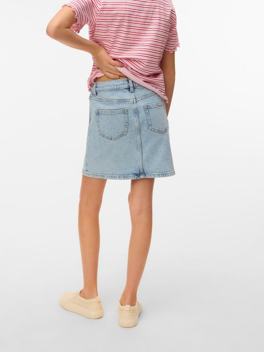 Vero Moda Girl Tessa Skjørt Light Blue Denim