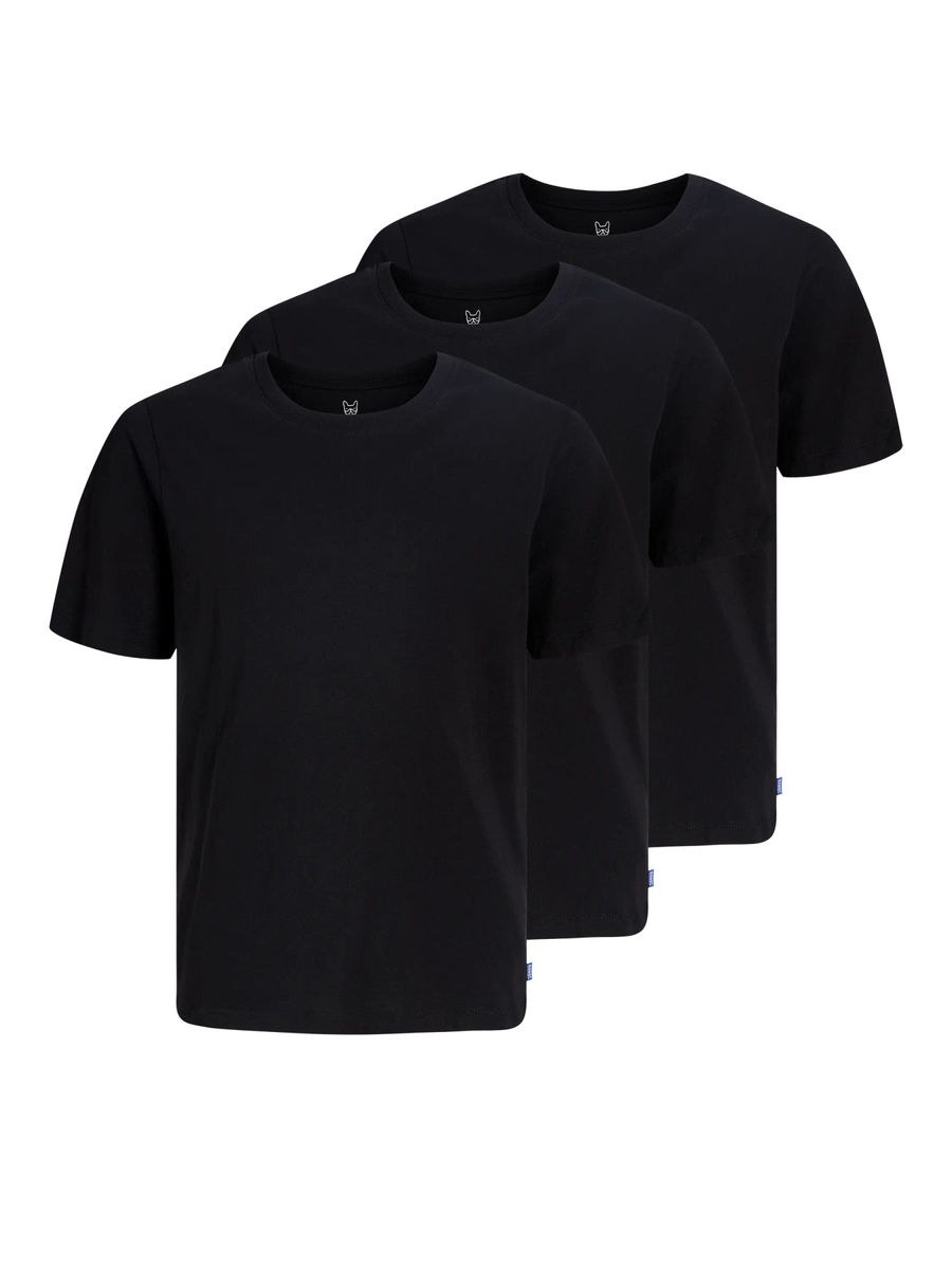 Jack & Jones Junior 3.Pk T-Skjorte Regular Fit Sort