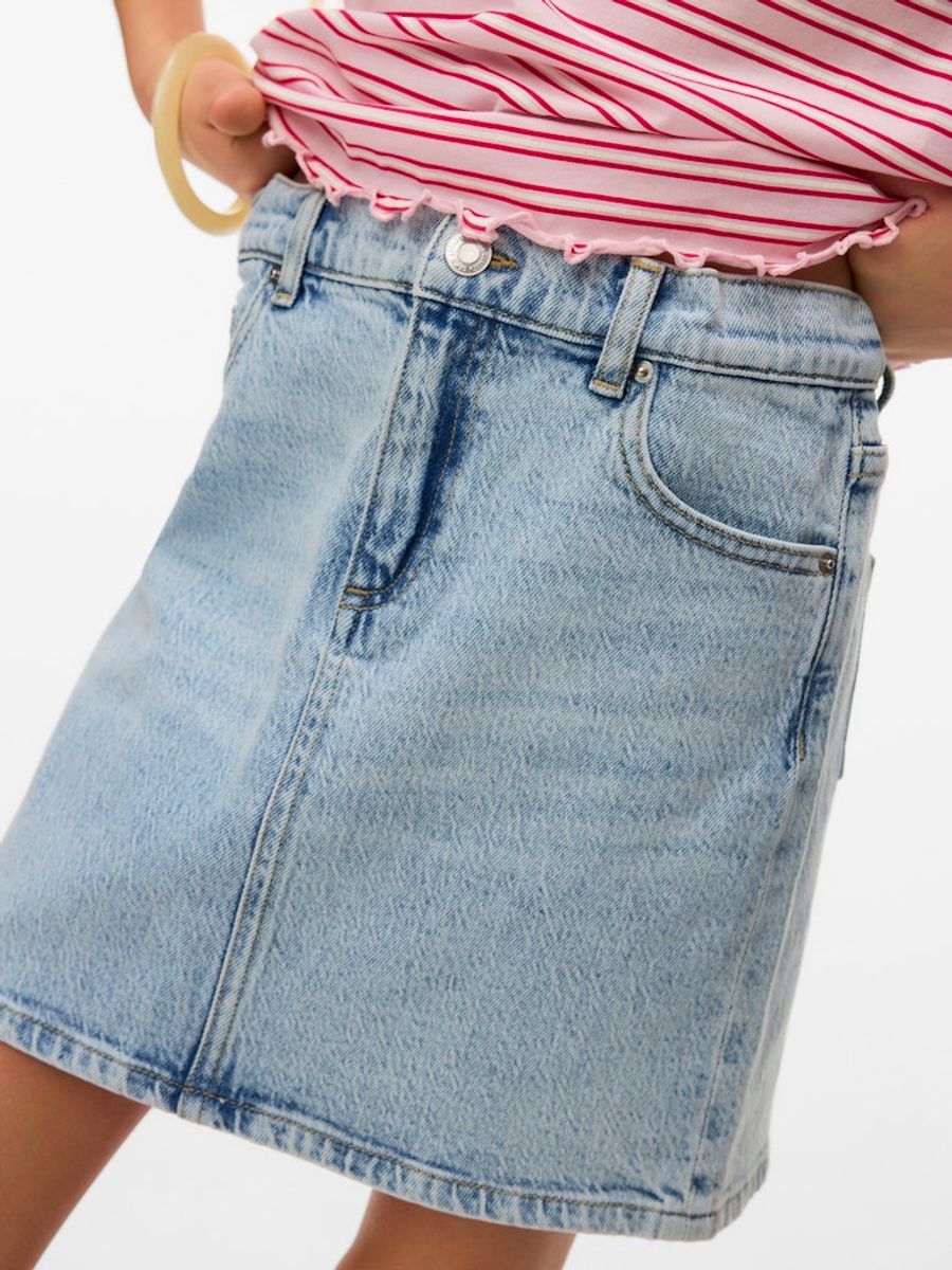 Vero Moda Girl Tessa Skjørt Light Blue Denim