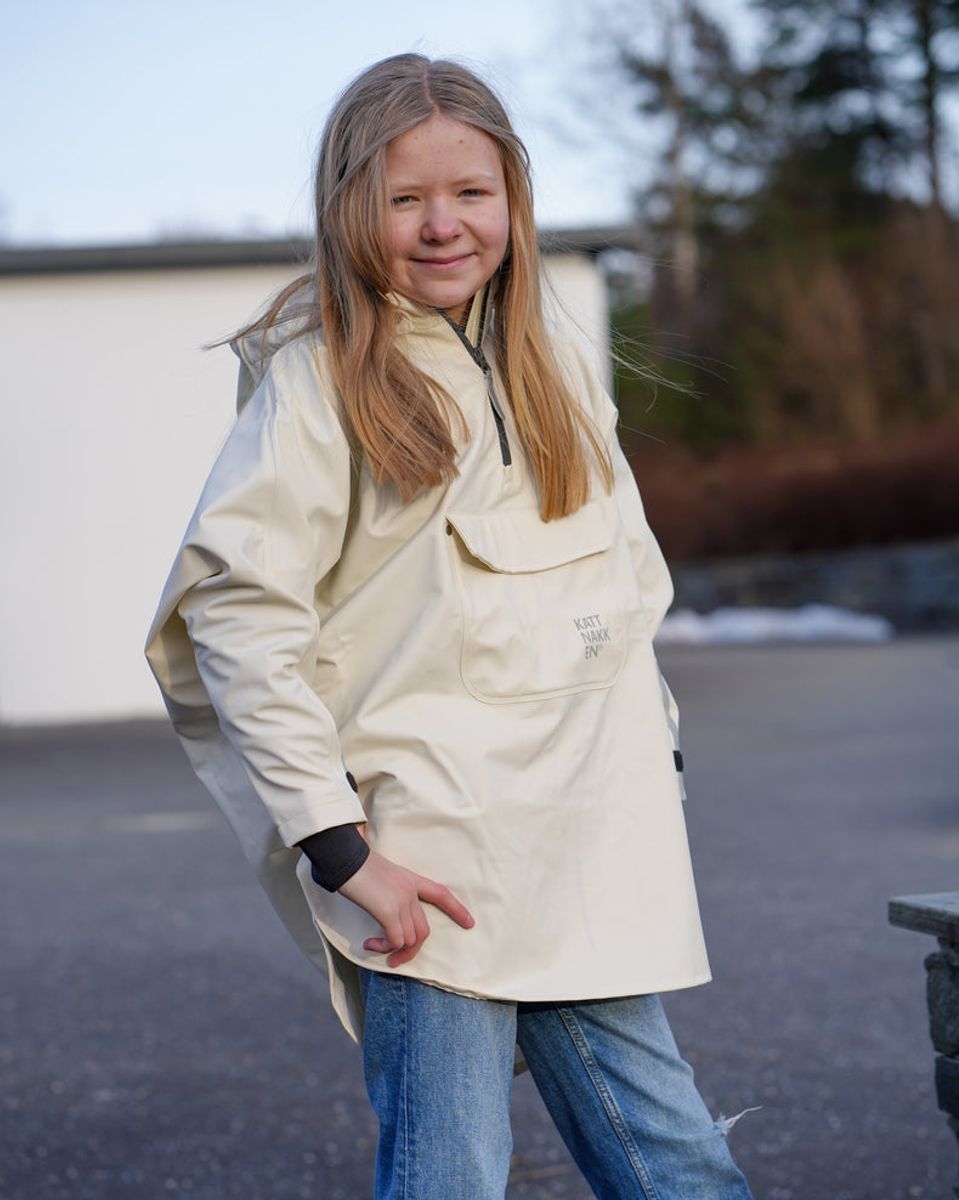 Kattnakken Regnponcho Barn og Junior Snø