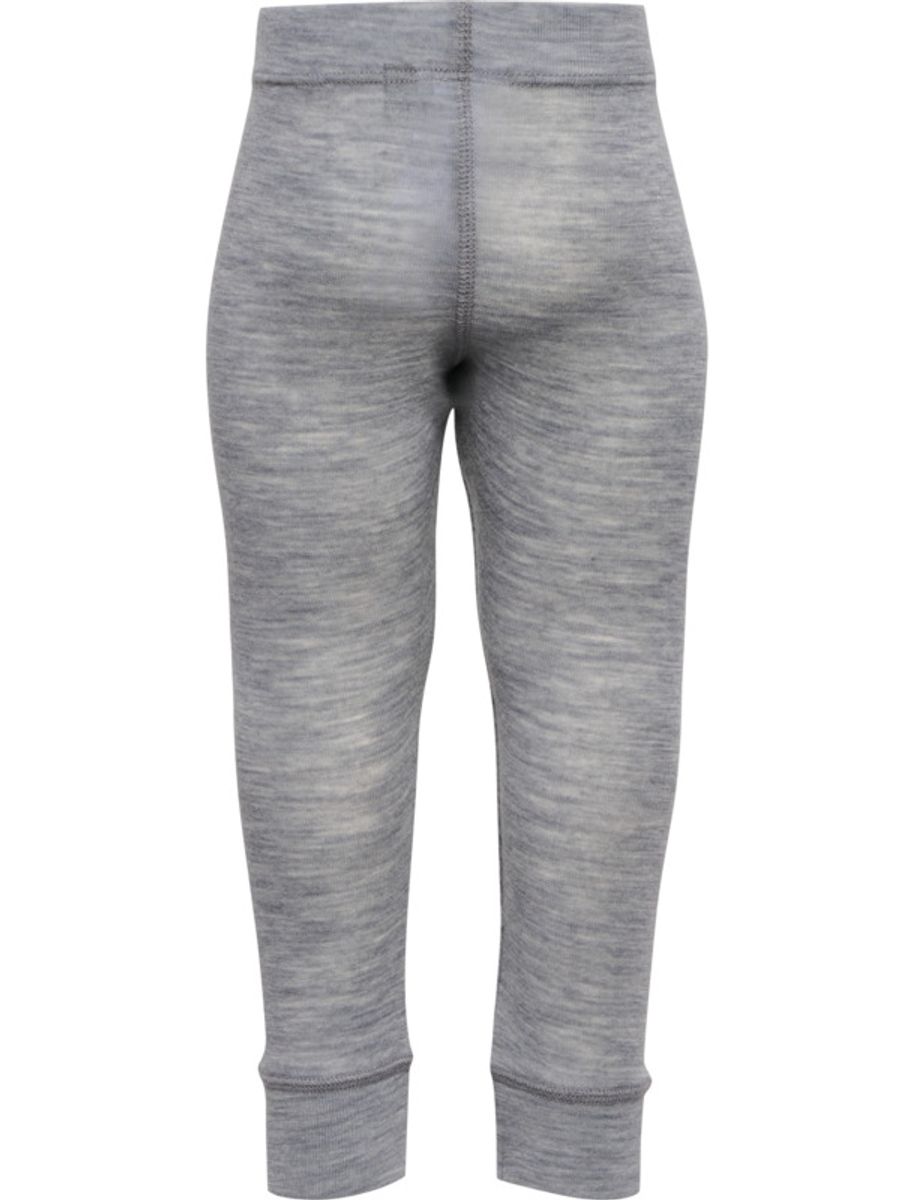 Hummel Mini Ull Rib Leggings Grey Melange