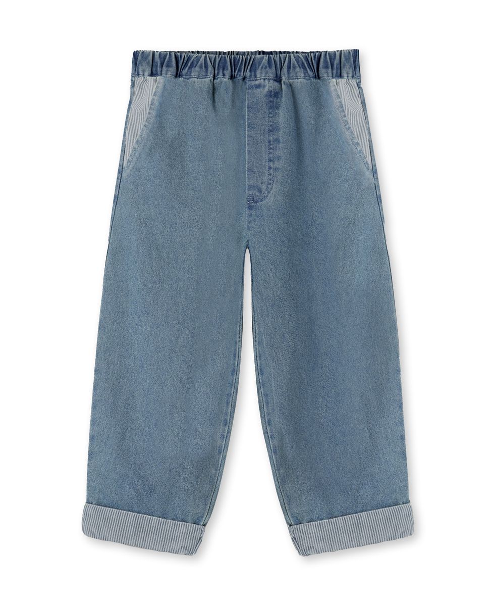 Fliink Don Contrast Bukse Medium Denim Blue