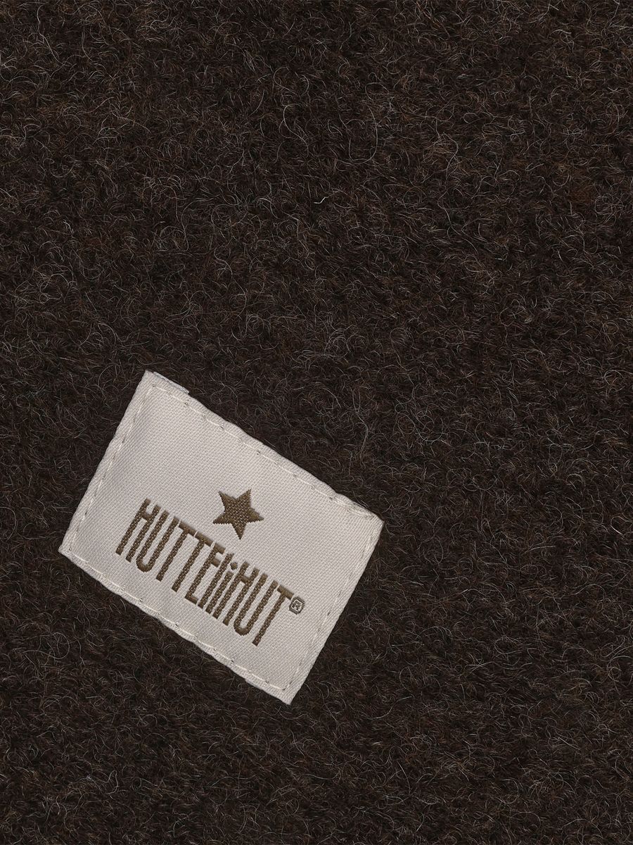 HUTTEliHUT Balaklava i Ull med Ører Dark Brown Melange