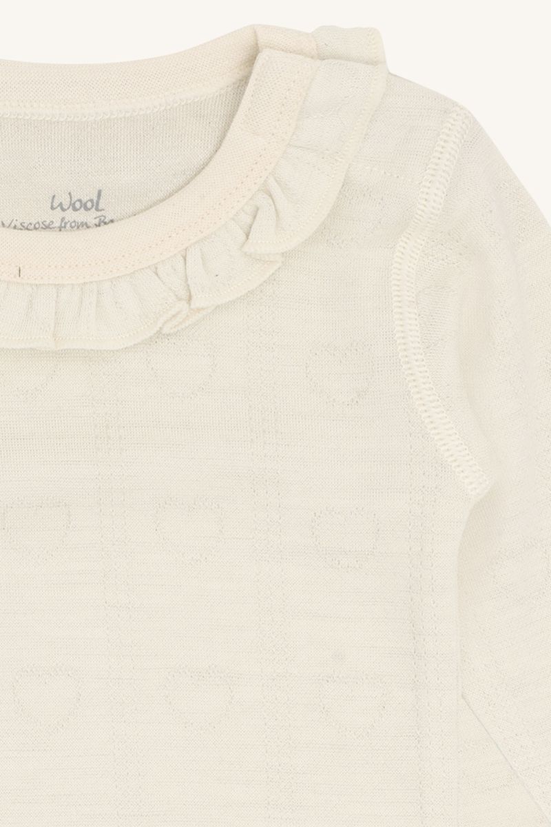 Hust and Claire Barbara Pointelle Body Ull/Bambus Ivory