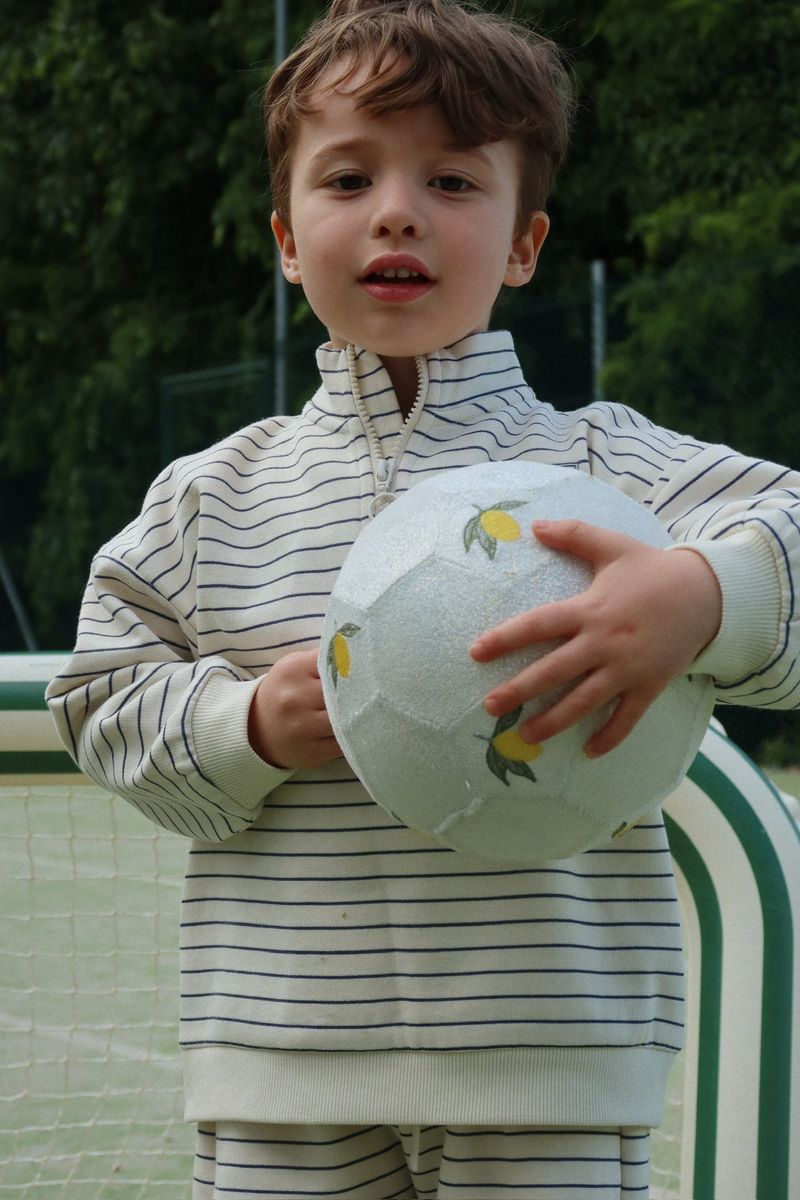 Konges Sløjd Lou Half-Zip Genser  Flintstone Stripe