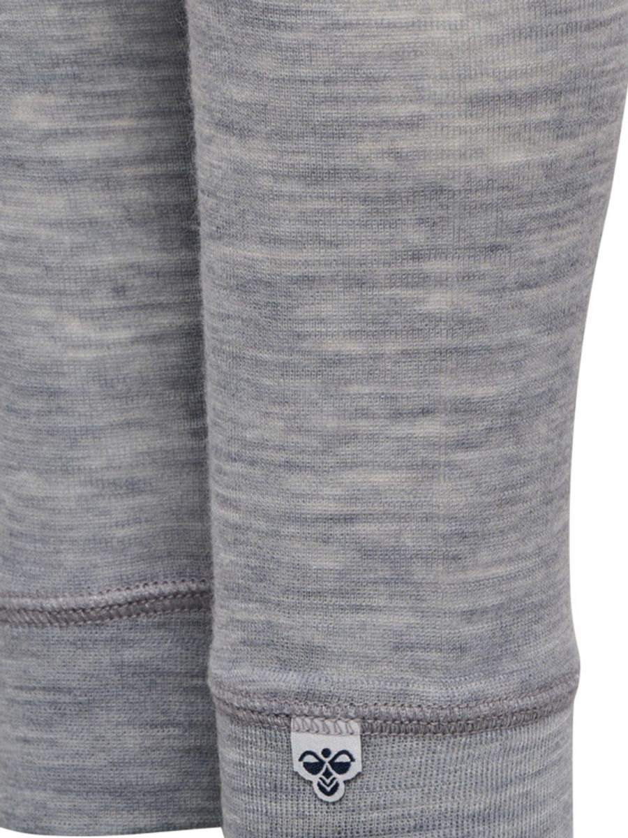Hummel Mini Ull Rib Leggings Grey Melange
