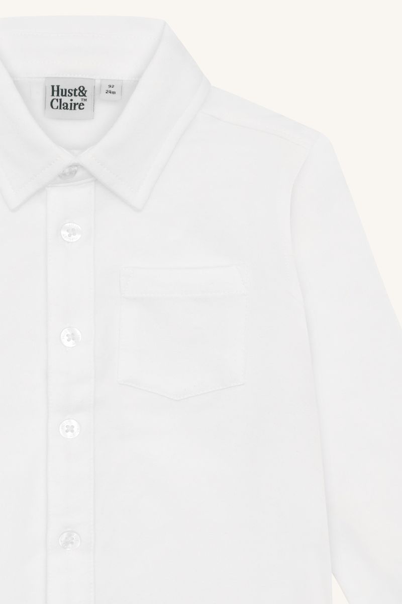 Hust and Claire Ravn Solid Skjorte White